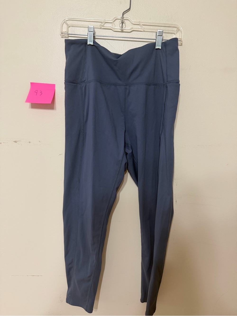 Danskin Women’s Large High Rise Leggings Blue Side Pockets Activewear NWOT